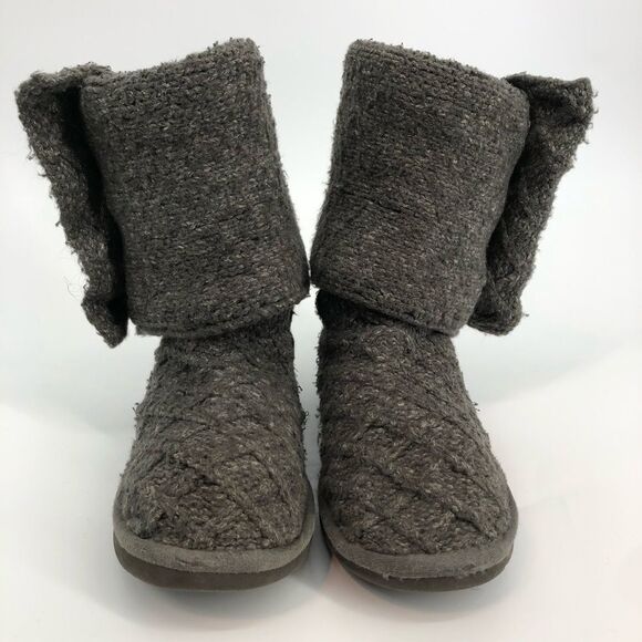 UGG Lattice Cardy Boots in Charcoal Grey Boots Size Womens 7 - Picture 4 of 10